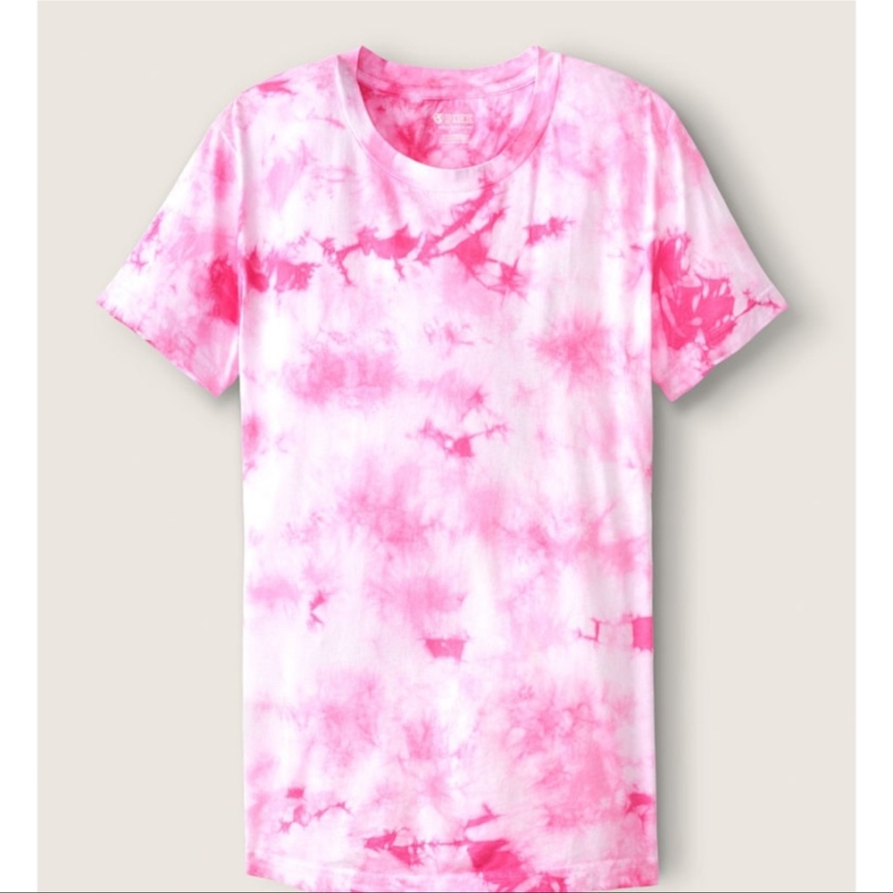 VS Pink Tie Dye Campus Tee